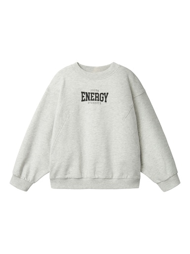 NAME IT KIDS - NKF BOIDA LS RLX SWEAT BRU - Light Grey Melange