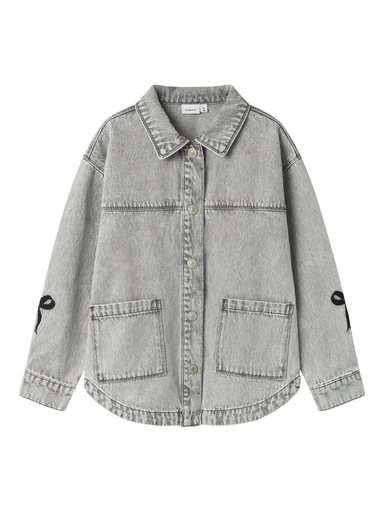 NAME IT KIDS - NKF GLORIA DNM EMB JACKET 7511-ZA T - Light Grey Denim