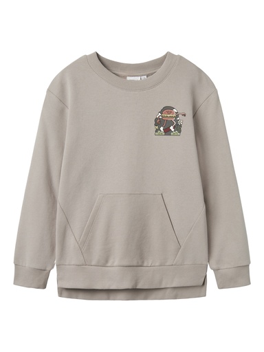 NAME IT KIDS - NKM TOFIGO LS NREG SWEAT UNB BOX - Ash