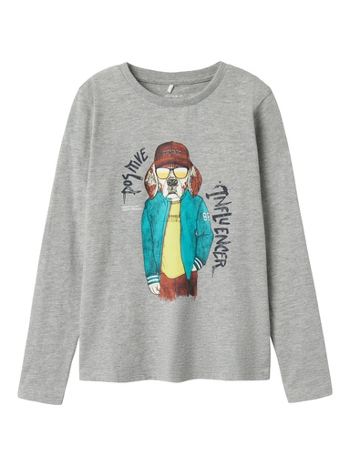 NAME IT KIDS - NKM SEMONS LS NREG TOP - Grey Melange