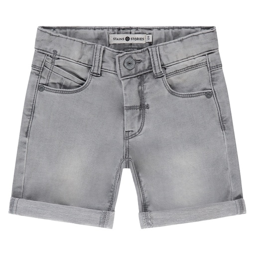 Stains & Stories - boys jog denim short - grey denim - SSA25207239-SSA-00001