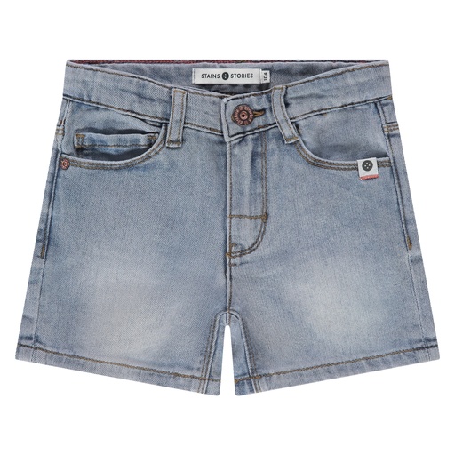 Stains & Stories - girls denim short - light blue denim - SSA25208232-SSA-00065