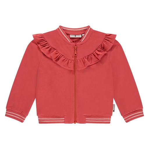 Stains & Stories - girls sweat cardigan - scarlet - SSA25208426-SSA-00061