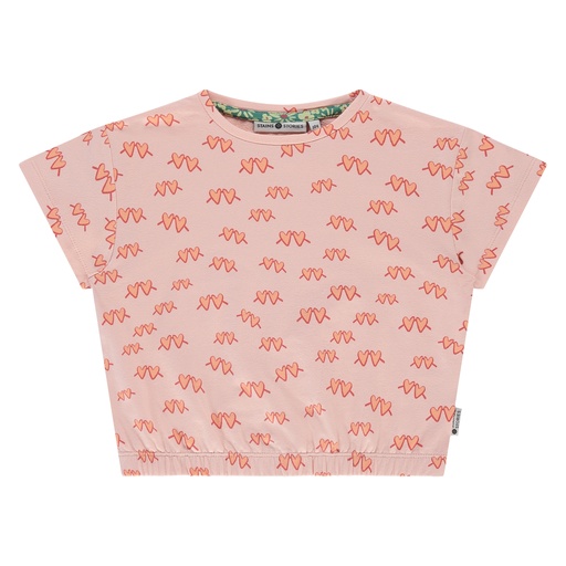Stains & Stories - girls t-shirt short sleeve - blush - SSA25208626-SSA-00063