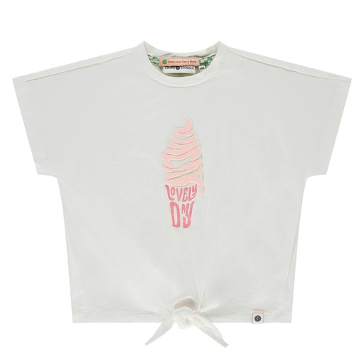 Stains & Stories - girls t-shirt short sleeve - ivory - SSA25208630-SSA-00049