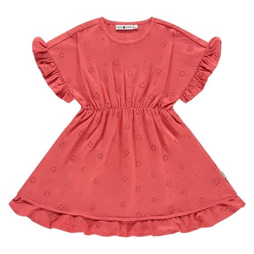 Stains & Stories - girls dress short sleeve - scarlet - SSA25208724-SSA-00061