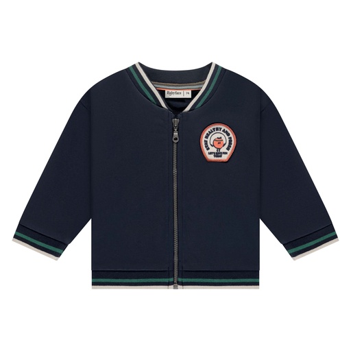Babyface - baby boys sweat cardigan - navy - BBE25127409-BBE-00022