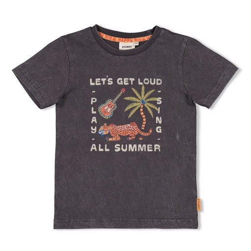 Sturdy - T-shirt - Happy Rio - Antraciet - 71700459