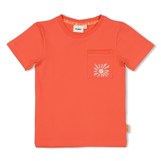 Sturdy - T-shirt - Happy Rio - Koraal - 71700464