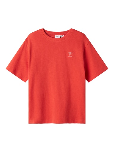 NAME IT KIDS - NKM FAMT SS NREG HEAVY TOP - Paprika