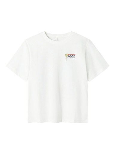 NAME IT KIDS - NKM FONNOT SS NREG TOP BOX - Bright White SPAGHETTI