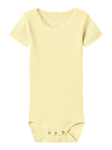 NAME IT BABY - NBF KAB SS BODY NOOS - Pastel Yellow