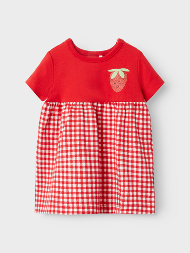 NAME IT BABY - NBF FUNNY SS DRESS BOX - Chinese Red