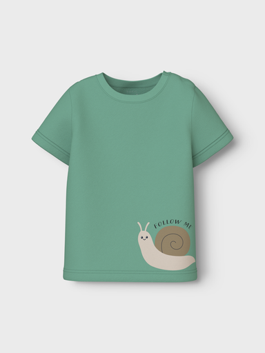 NAME IT BABY - NBM VACION SS TOP BOX - Creme De Menthe Snail