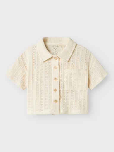 NAME IT MINI - NMF FEEL SS SHORT SHIRT - Summer Sand