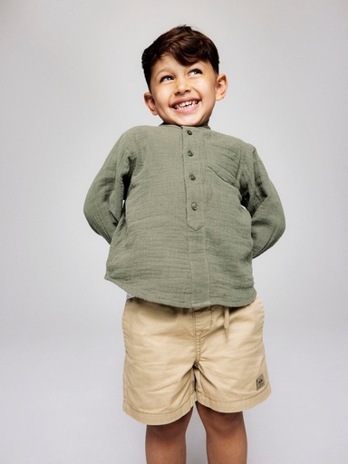 NAME IT MINI - NMM JOHNNY LS SHIRT - Dusty Olive
