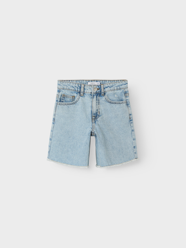 NAME IT KIDS - NKF BELLA HW WIDE DNM SHORTS 1488-BE NOOS - Light Blue Bleached Denim