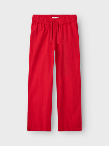 NAME IT KIDS - NKF FALINNEN STRAIGHT PANT - Chinese Red