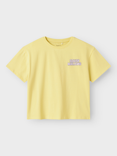 NAME IT KIDS - NKF MUBA SQUISHMALLOWS NREG SS TOP VDE - Chardonnay