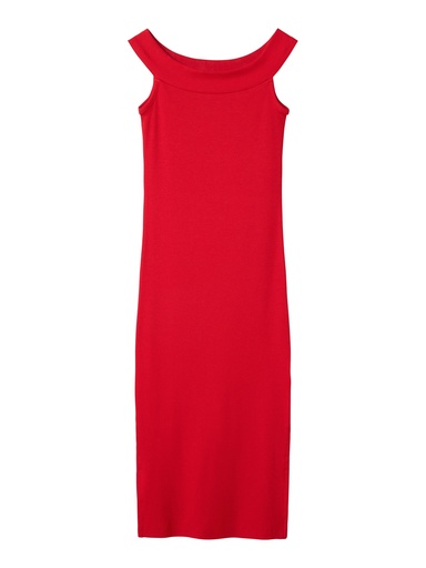 NAME IT KIDS - NKF FLOMMI SL SLIM LONG DRESS - Chinese Red