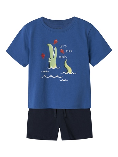 NAME IT MINI - NMM VIGOR SS NREG TOP SET - Navy Blazer