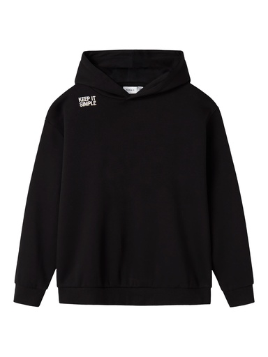 NAME IT KIDS - NKM OBRONX LS RLX SWE HOOD BRU BF - Black