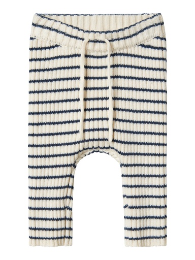 NAME IT BABY - NBM OSTRIPE KNIT PANT - Insignia Blue CLOUD DANCER