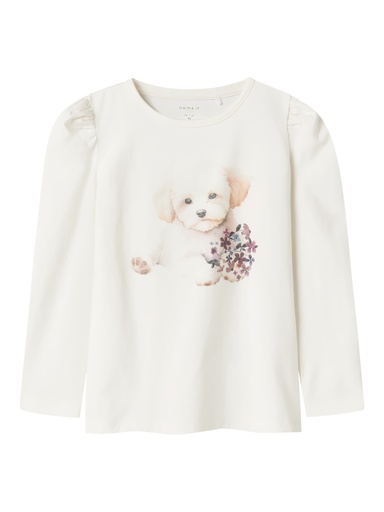 NAME IT MINI - NMF NINEA LS TOP - Cloud Dancer