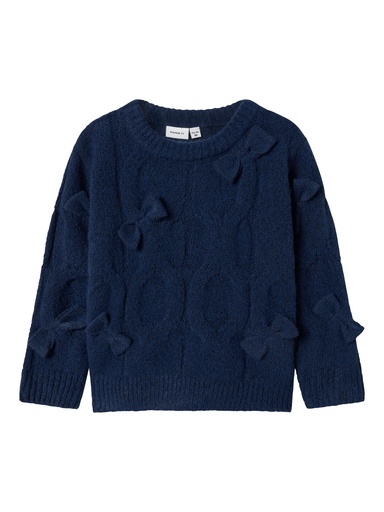 NAME IT MINI - NMF OLIVIA LS KNIT - Navy Blazer