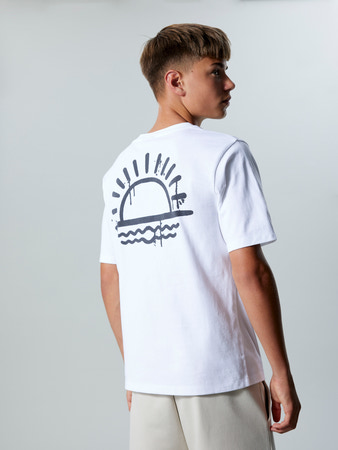 LMTD - NLM FUNSET SS L TOP - Bright White BLACK BIO