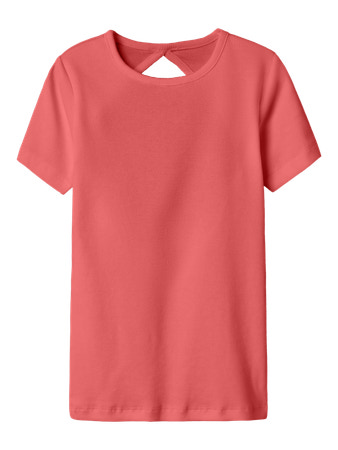 NAME IT KIDS - NKF JALGOS SS XSL TOP - Spiced Coral
