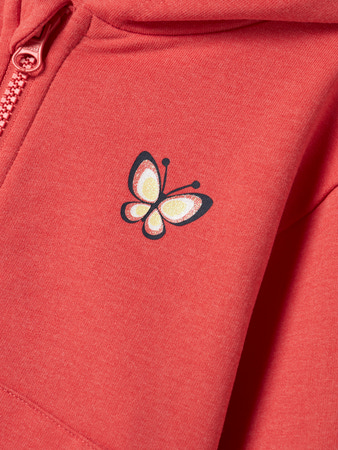 NAME IT MINI - NMF VALONNY LS NREG  SWE CARD WH UNB - Spiced Coral