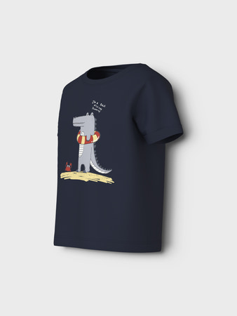 NAME IT MINI - NMM VUX SS TOP - Navy Blazer Wild one