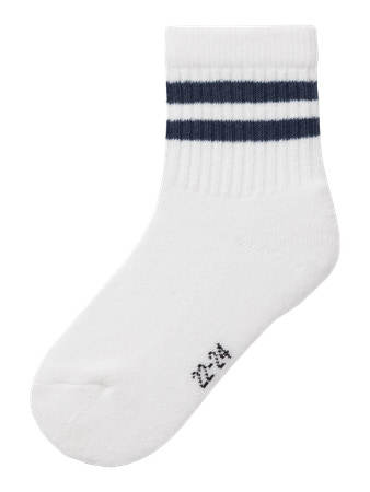 NAME IT MINI - NMM JANS SOCK - Bright White Navy Blazer