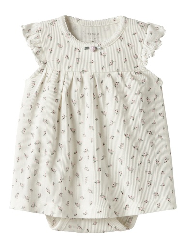 NAME IT BABY - NBF HOISE CAPSL BODY DRESS - Cloud Dancer