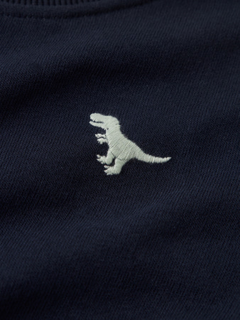 NAME IT MINI - NMM VALLEN LS NREG SWEAT UNB - Navy Blazer Green Dino