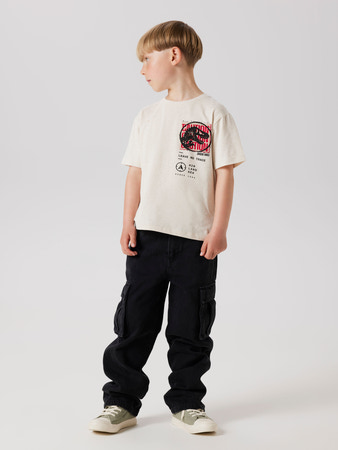 NAME IT KIDS - NKM JUST JURASSIC NREG SS TOP BOX SKY - Peyote Melange