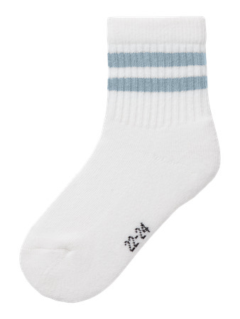 NAME IT MINI - NMM JANS SOCK - Bright White Dusty Blue