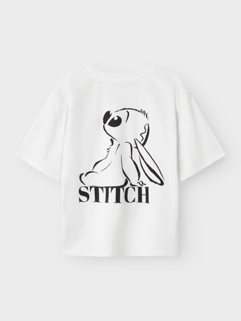LMTD - NLF JUZI STITCH SS L SHORT TOP WDI - Bright White