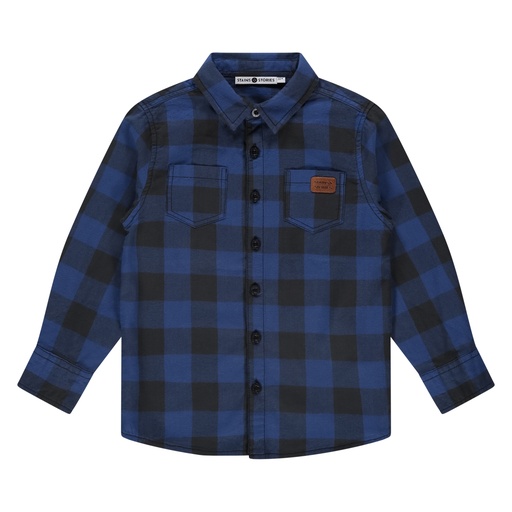 Stains & Stories - boys shirt long sleeve - blue - SSA25507575-SSA-00003