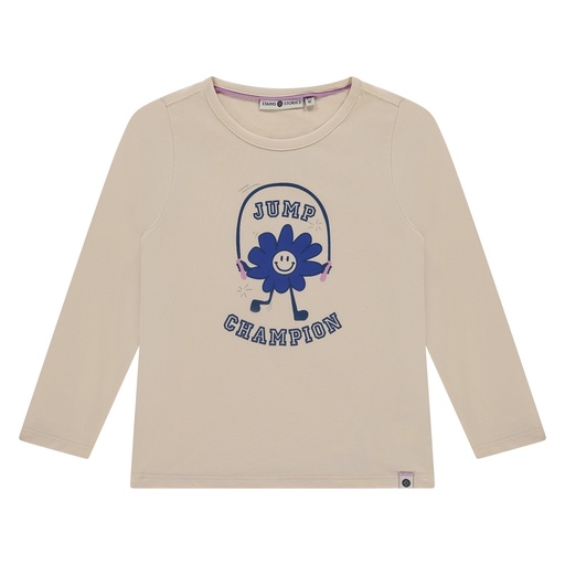 Stains & Stories - girls t-shirt long sleeve - cream - SSA25508678-SSA-00075