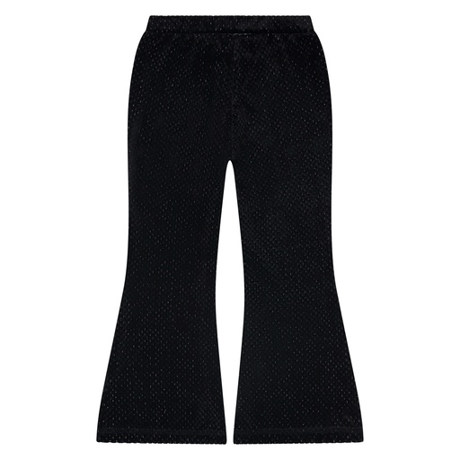 Stains & Stories - girls velvet flare pants - Blackboard - SSA25608294-9002
