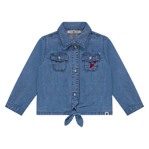 Stains & Stories - girls denim blouse - Jeans Blue - SSA25608590-4002