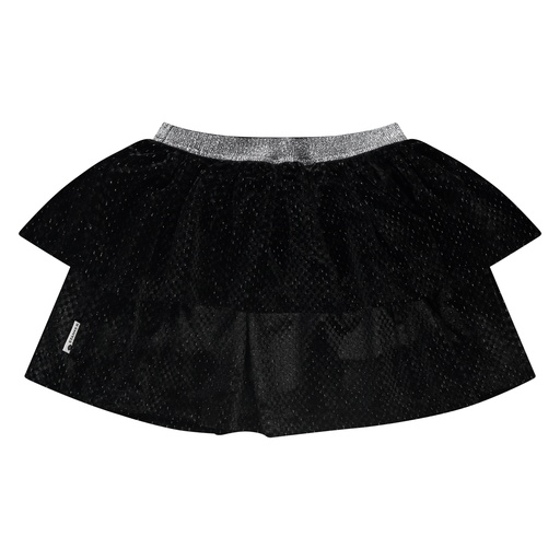 Stains & Stories - girls velvet skirt - Blackboard - SSA25608892-9002