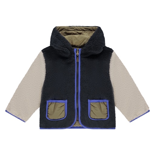 Babyface - baby boys teddy jacket reversible - ARMY - BBE25427101-BBE-00111