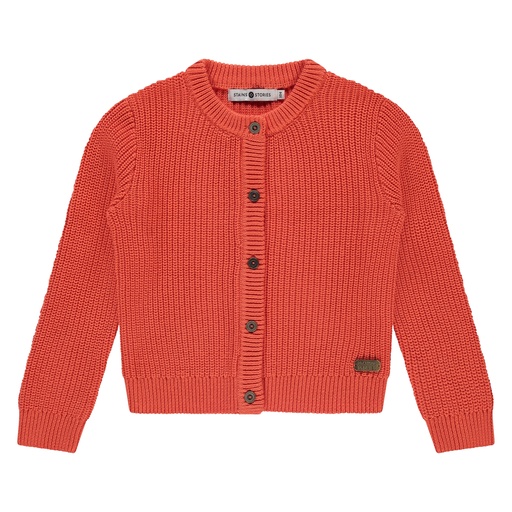 Stains & Stories - girls cardigan - grapefruit - SSA25408350-SSA-00027