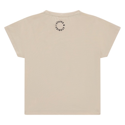 Stains & Stories - girls t-shirt short sleeve - cream - SSA25408650-SSA-00075