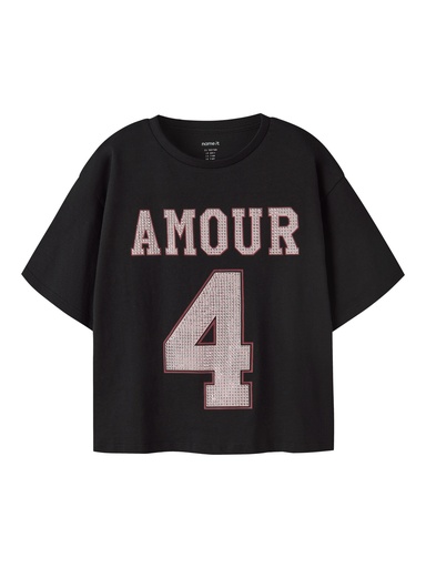 NAME IT KIDS - NKF SANGY SS RLX TOP - Black