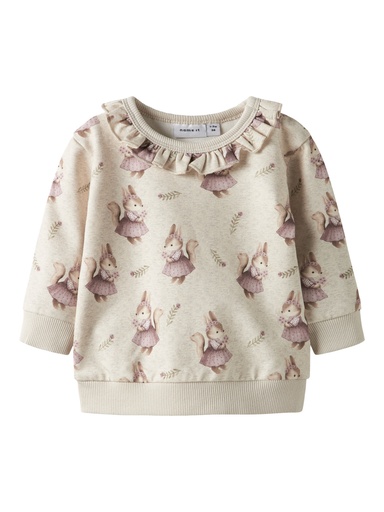 NAME IT BABY - NBF SHELLY LS SWEAT BRU - Peyote Melange