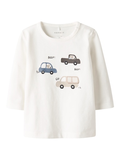 NAME IT BABY - NBM REMUS LS TOP BOX - Cloud Dancer